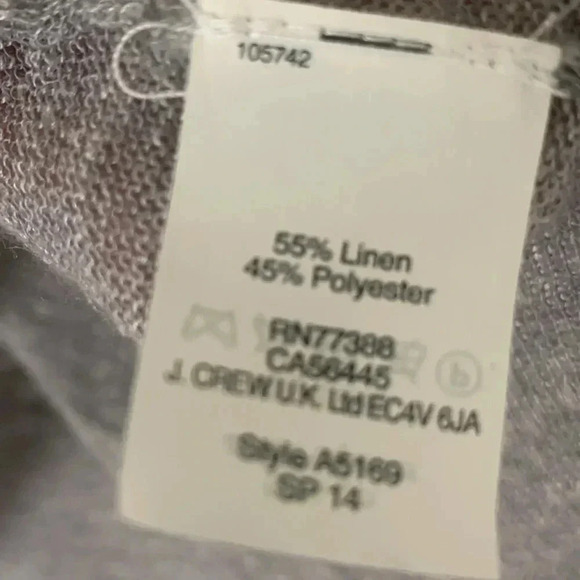J Crew boyFriend cardigan light gray size medium - Picture 3 of 6